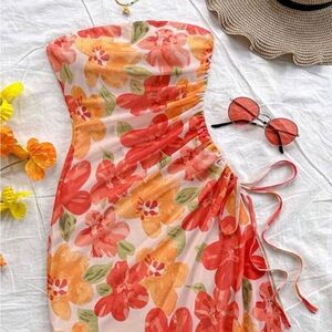 Orange Flower Dress